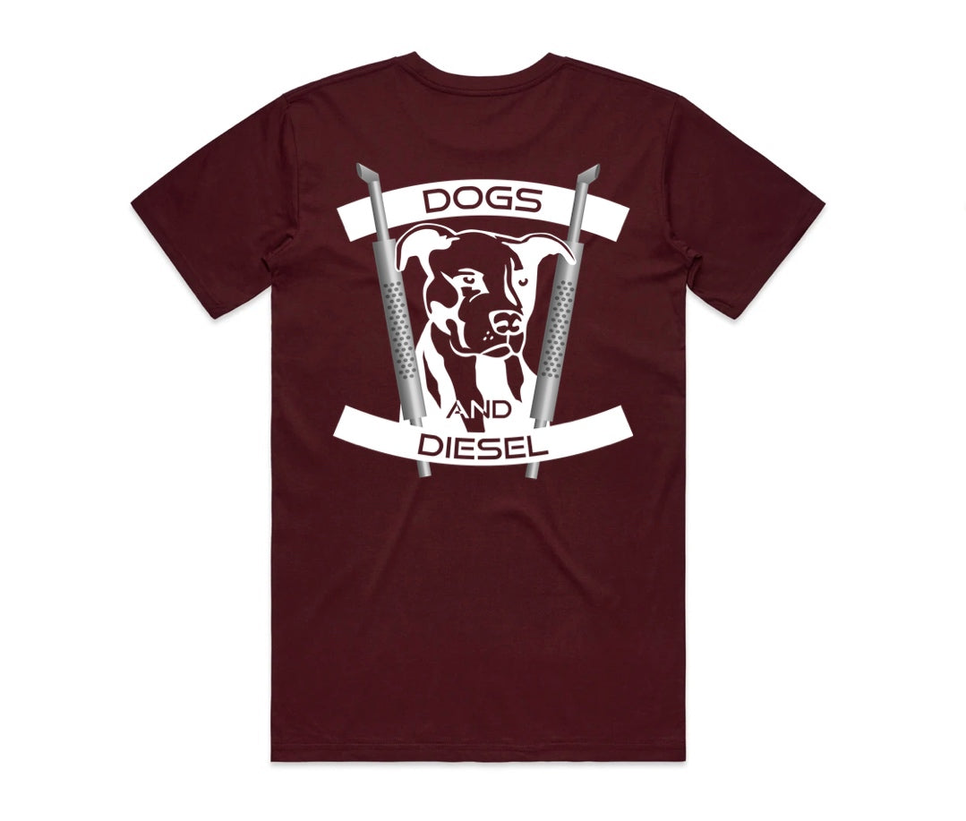 Men's Classic Tees Pocket Print - Maroon