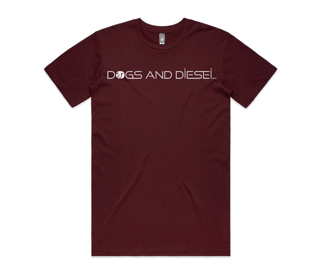 Men's Classic Tees Chest Print - Maroon