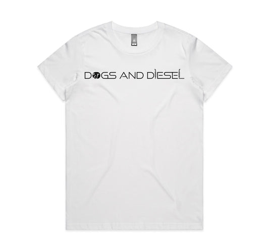 Women's Classic Tees Chest Print - White