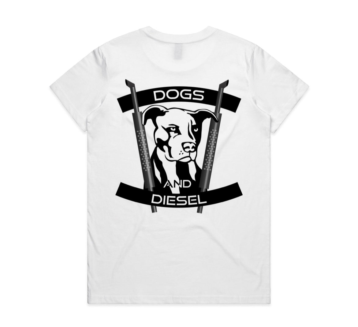 Women's Classic Tees Pocket Print - White