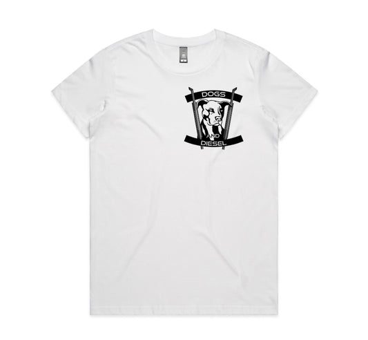 Women's Classic Tees Pocket Print - White